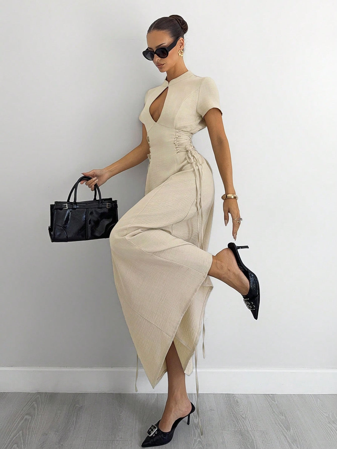 Rochie maxi SHEIN, kaki