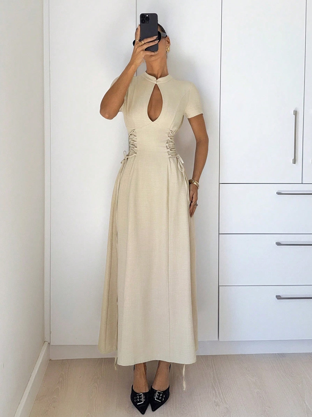 Rochie maxi SHEIN, kaki