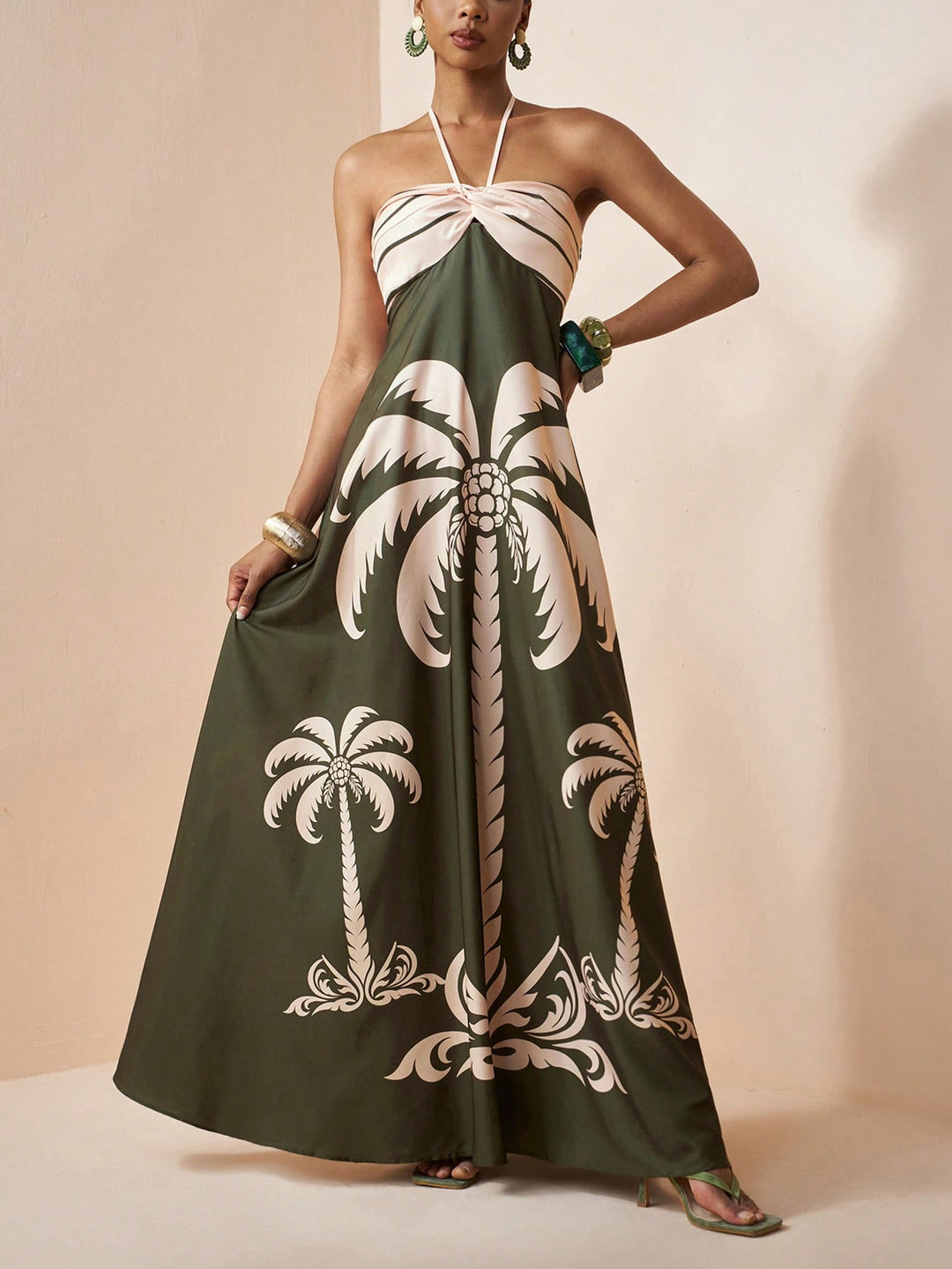 Rochie maxi SHEIN, verde