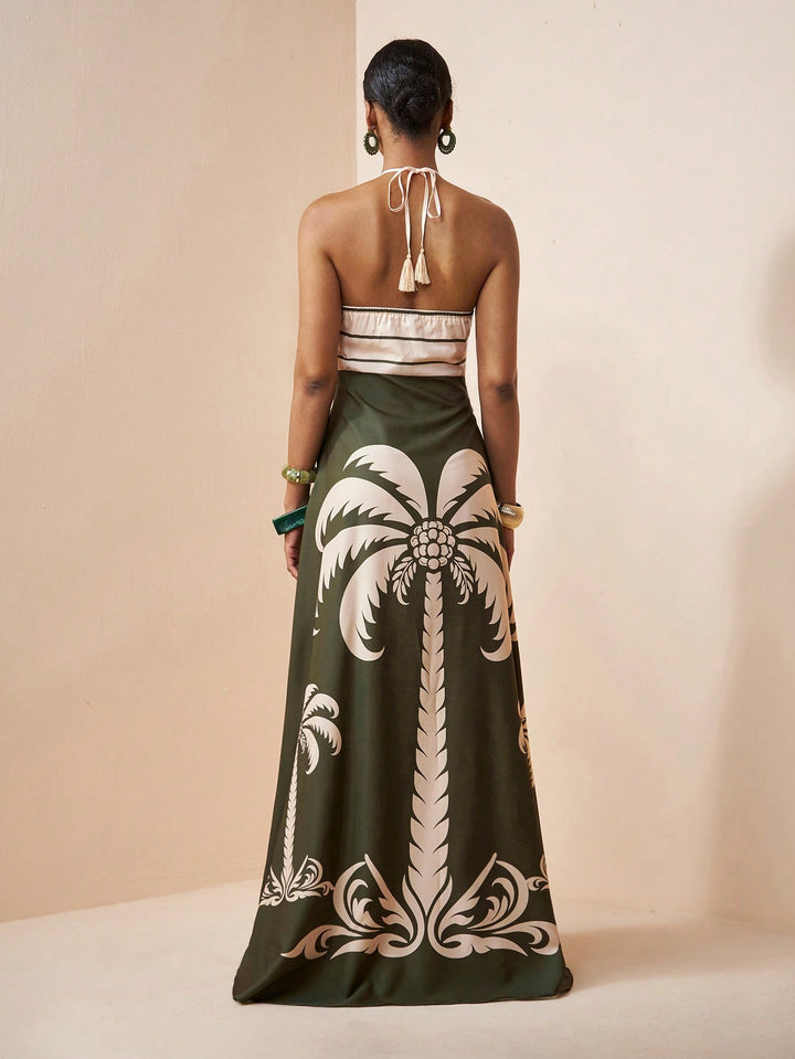 Rochie maxi SHEIN, verde