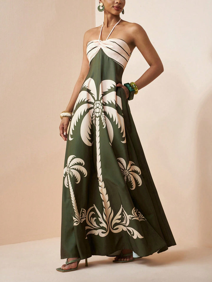 Rochie maxi SHEIN, verde