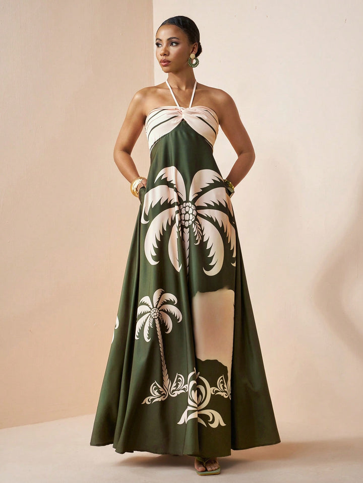 Rochie maxi SHEIN, verde