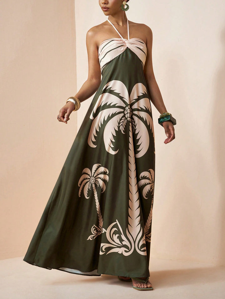 Rochie maxi SHEIN, verde