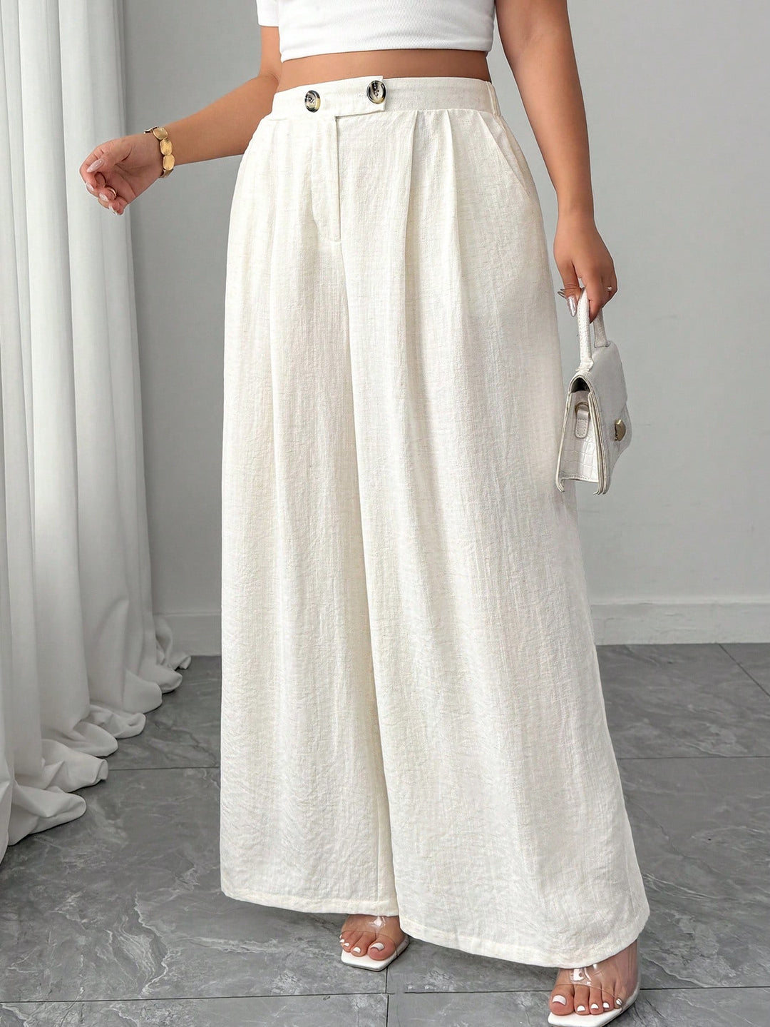 Pantaloni SHEIN, portocaliu