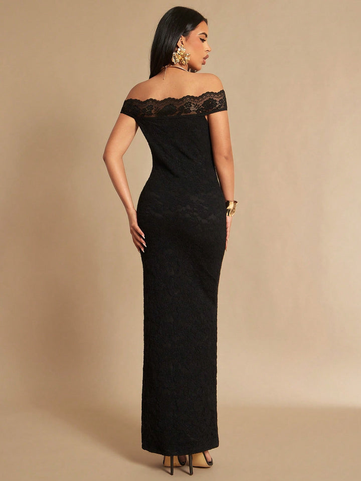 SHEIN maxi ruha, fekete
