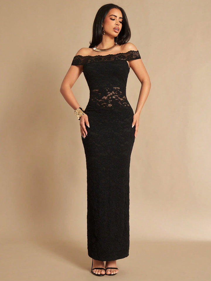 SHEIN maxi ruha, fekete