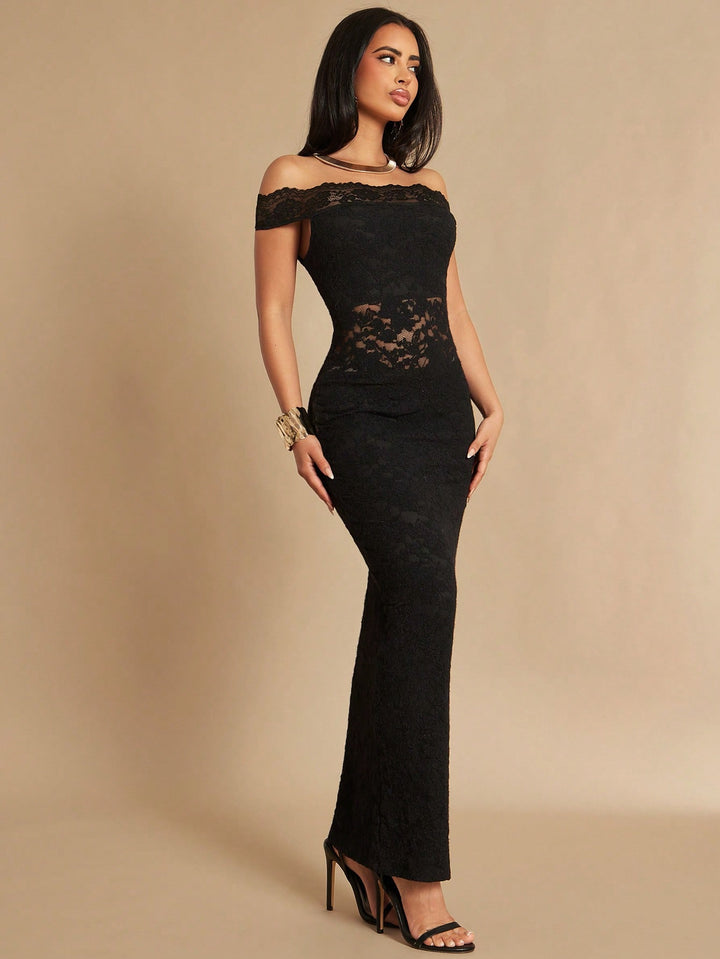 SHEIN maxi ruha, fekete
