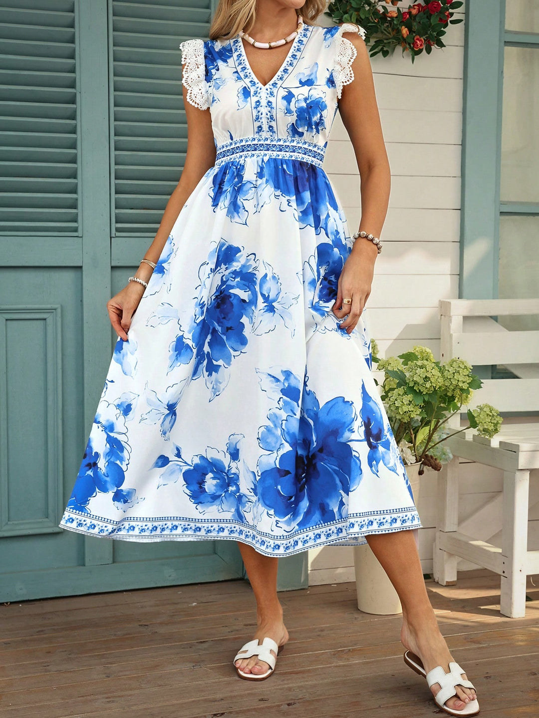 Rochie scurtă SHEIN, albastru