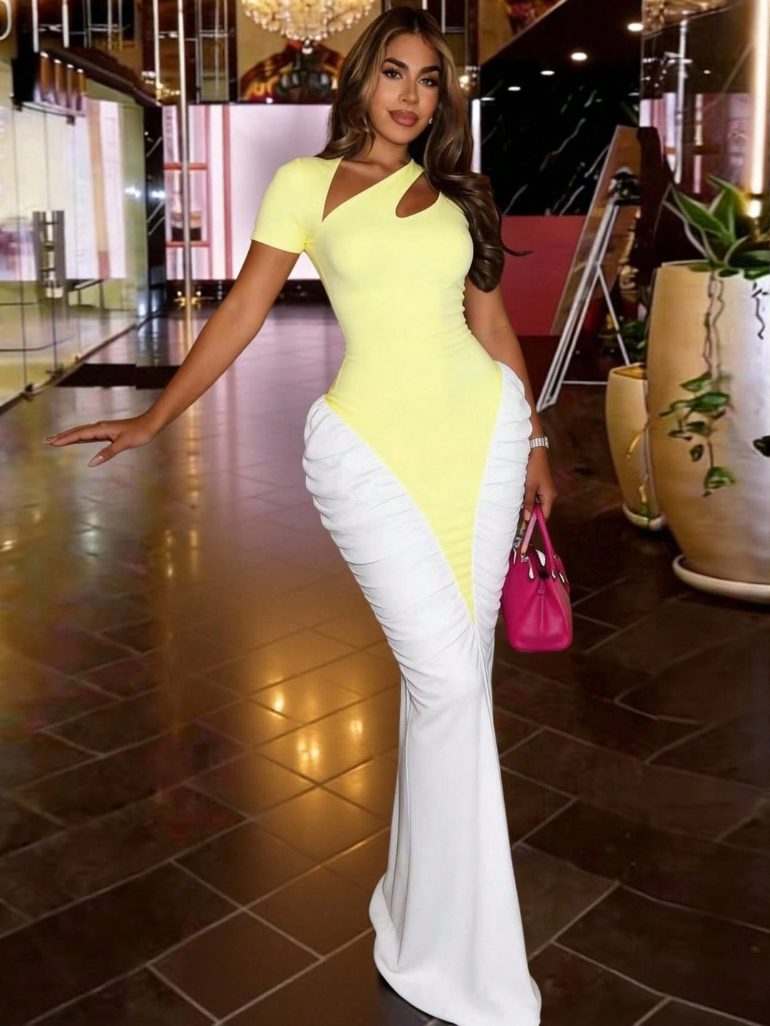 Rochie maxi SHEIN, mix culori