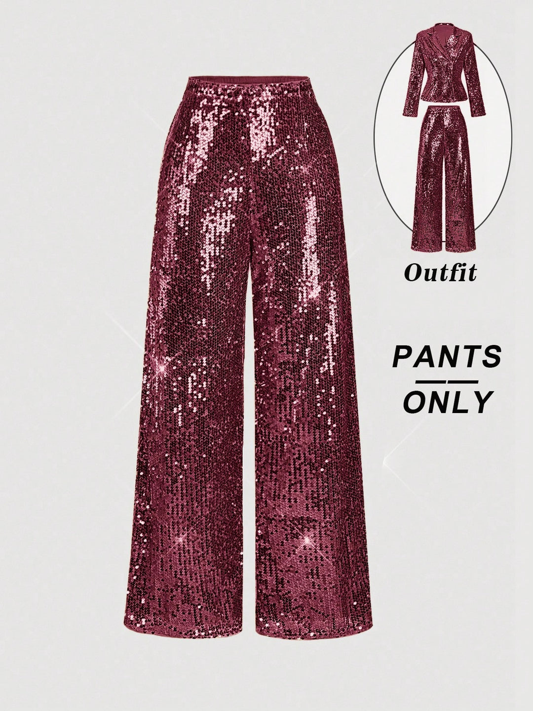 Pantalon SHEIN, vișiniu