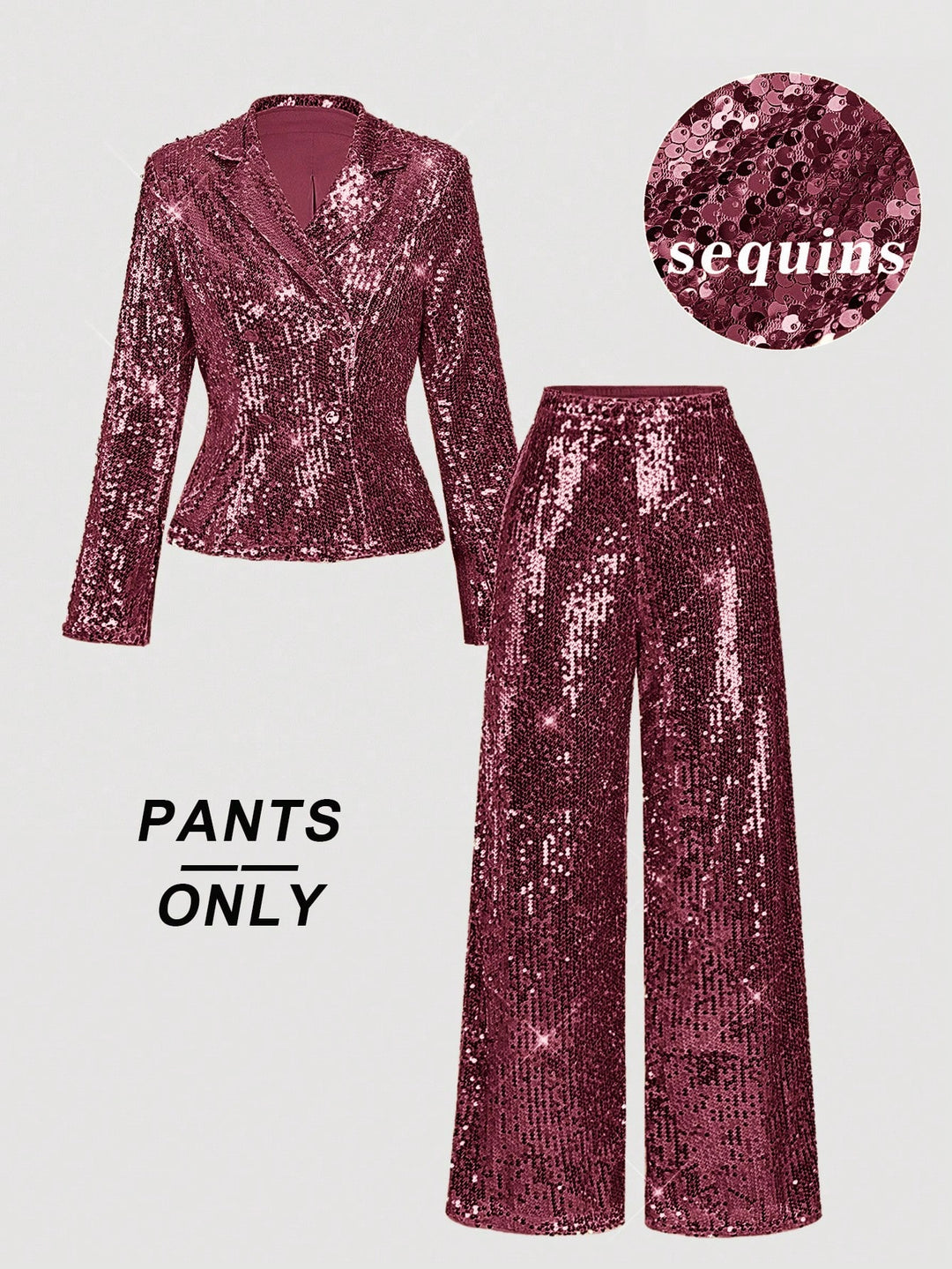 Pantalon SHEIN, vișiniu