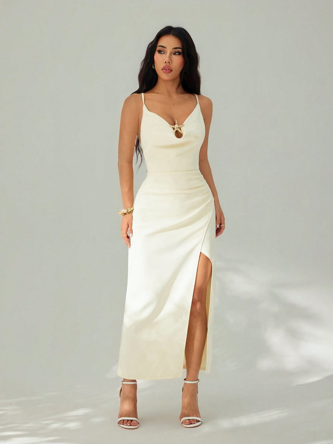 Rochie maxi SHEIN, alb