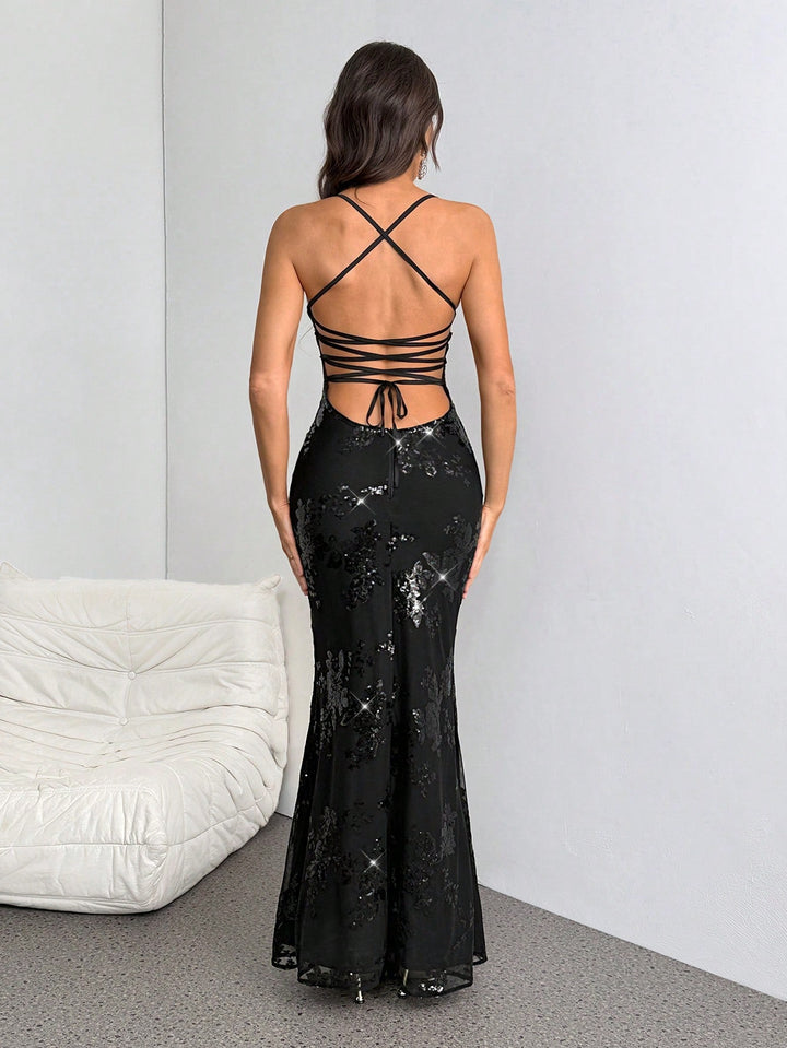 SHEIN maxi ruha, fekete