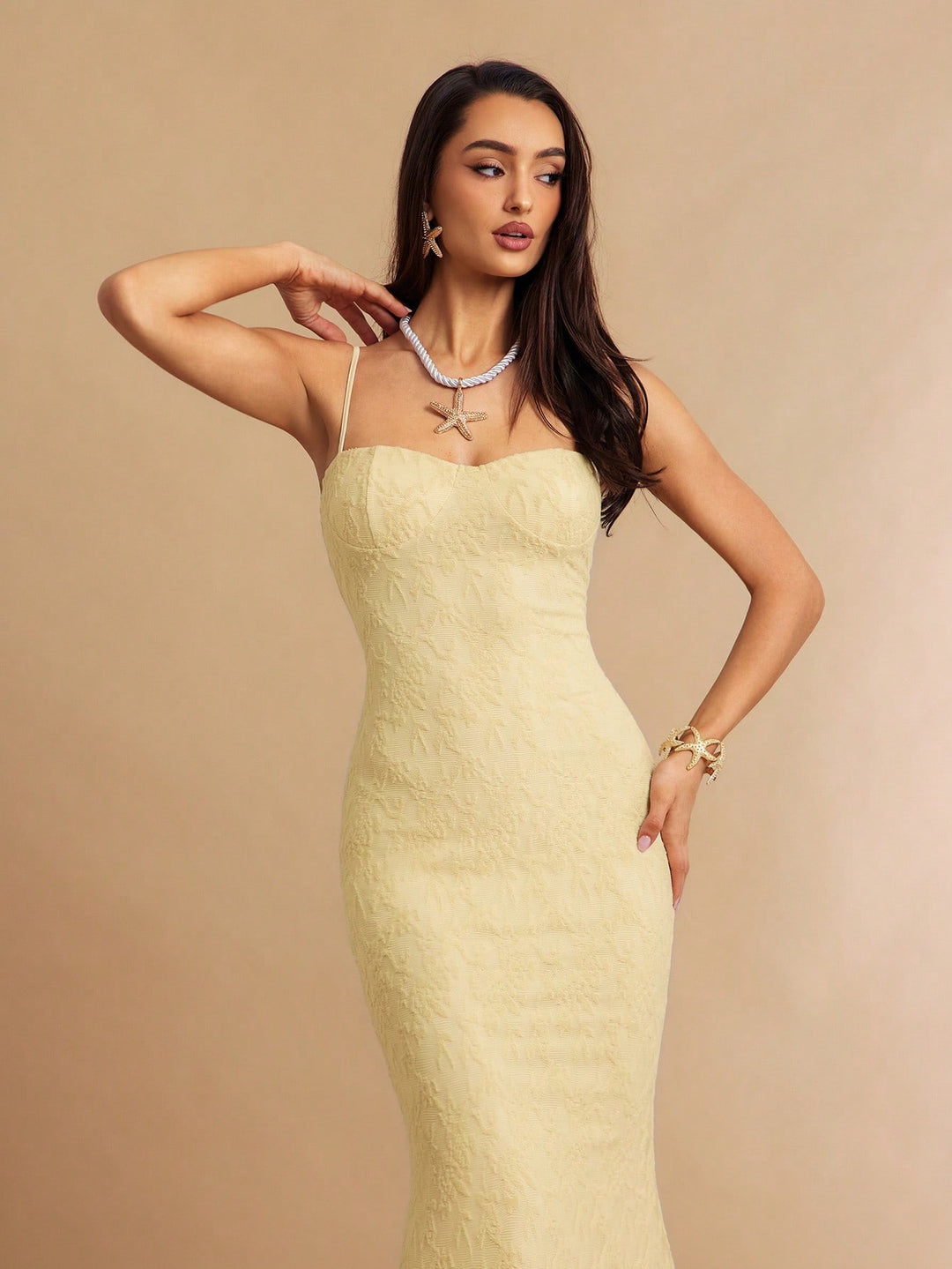 Rochie maxi SHEIN, galben
