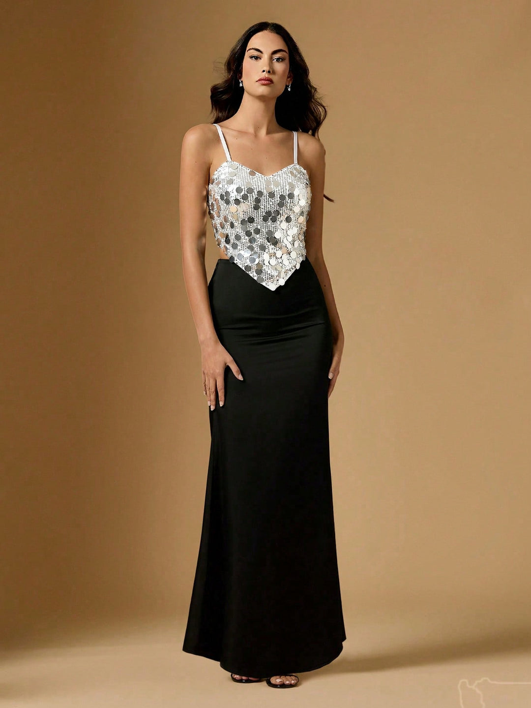 Top SHEIN, argintiu