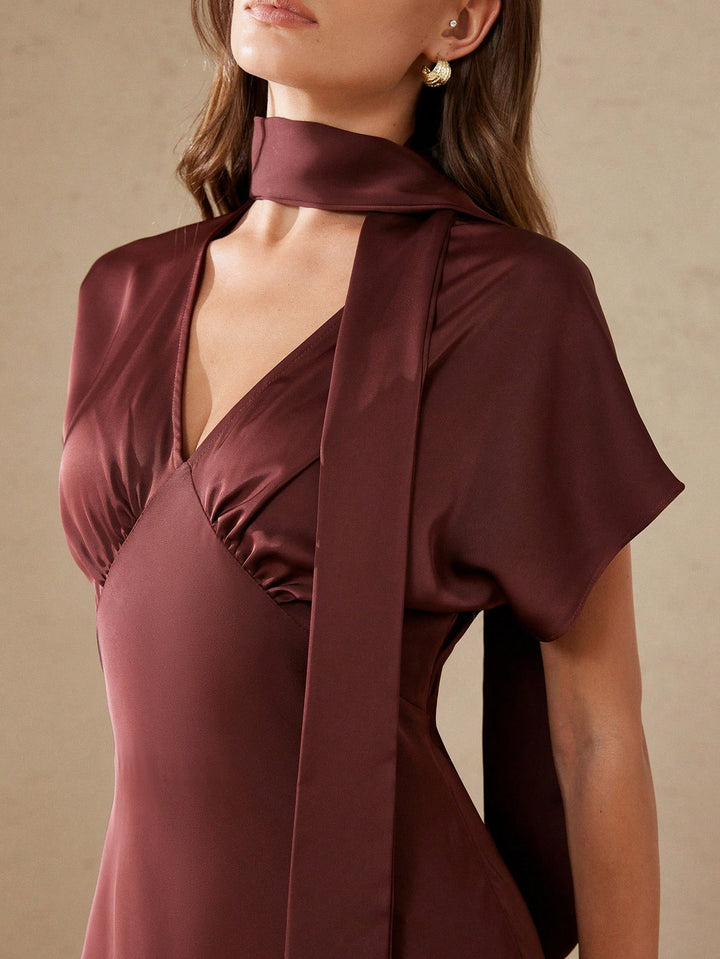 Rochie maxi SHEIN, vișiniu
