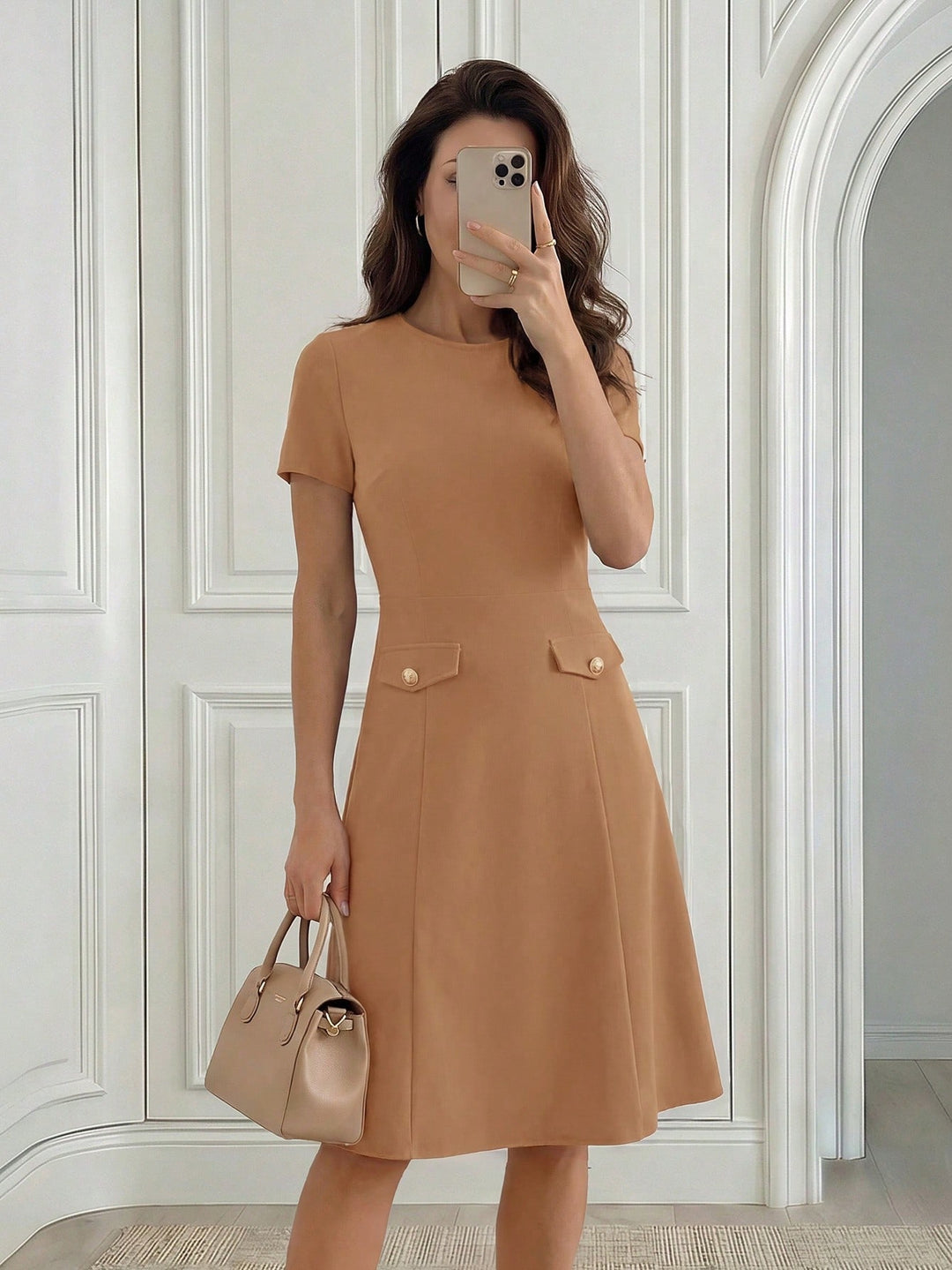Rochie midi SHEIN, maro