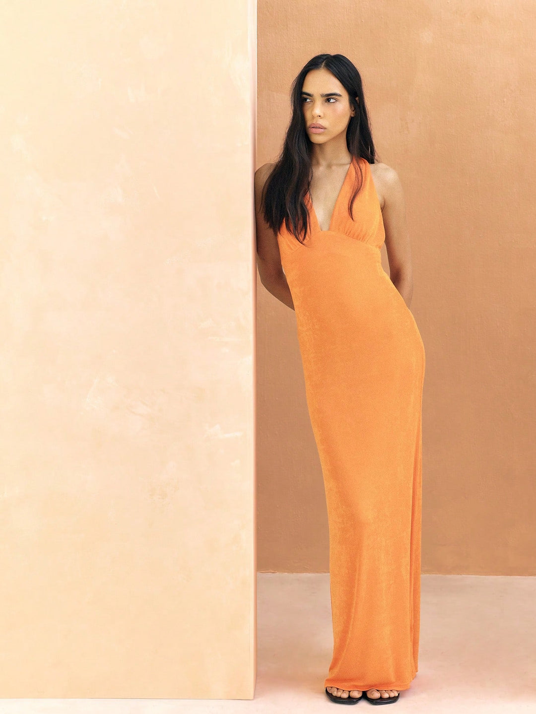 Rochie maxi SHEIN, portocaliu