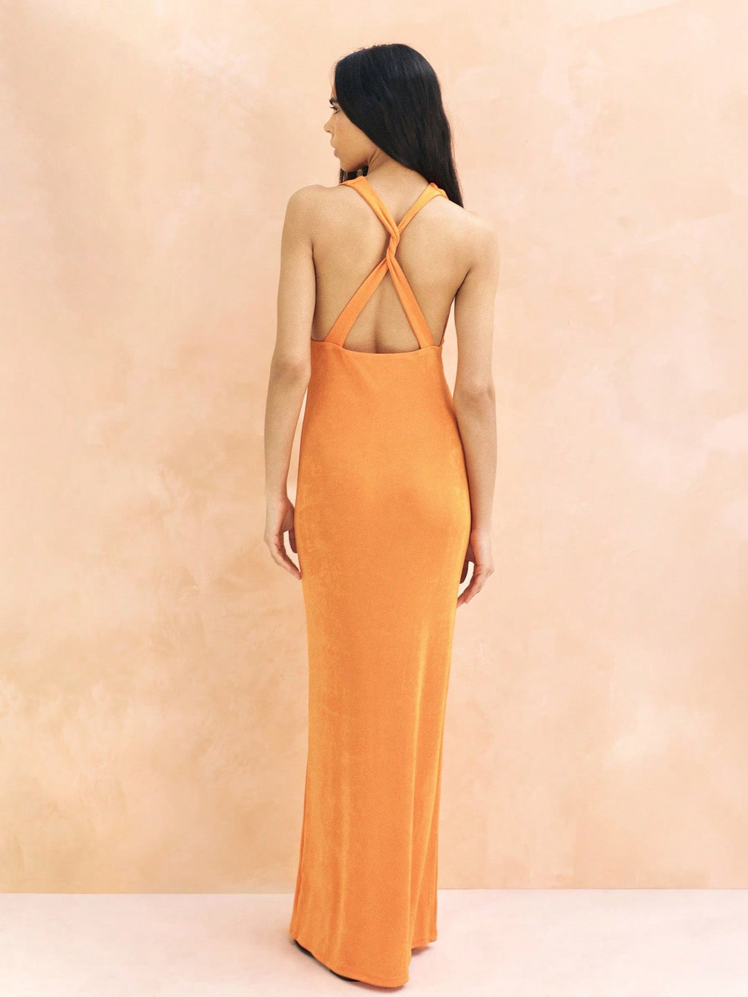 Rochie maxi SHEIN, portocaliu