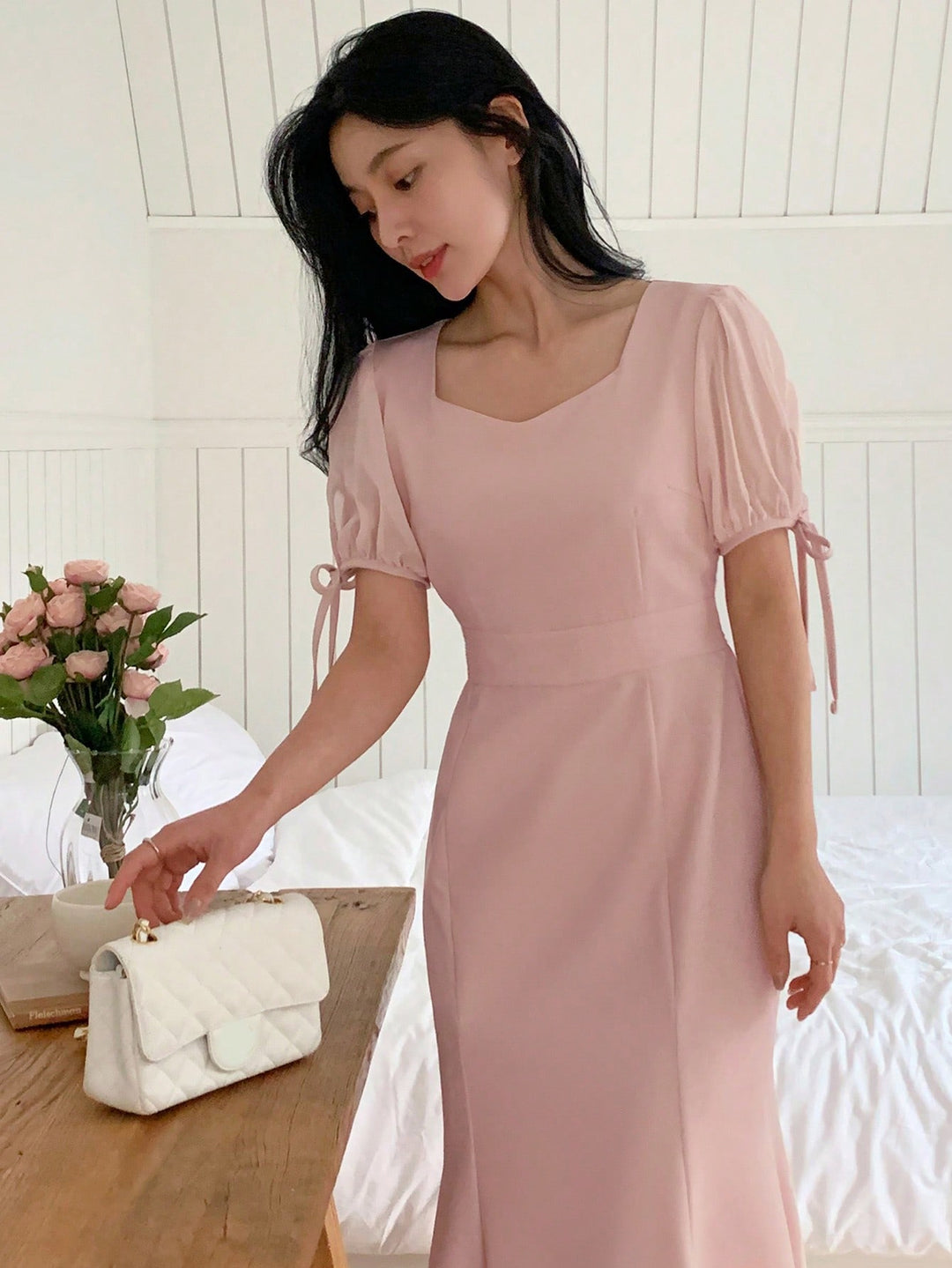 Rochie midi SHEIN, roz
