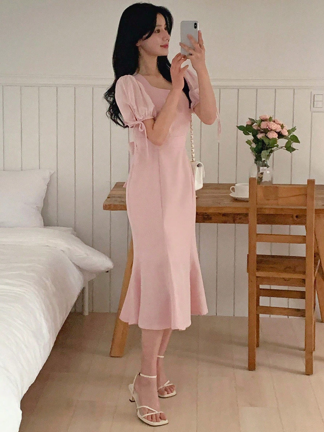 Rochie midi SHEIN, roz