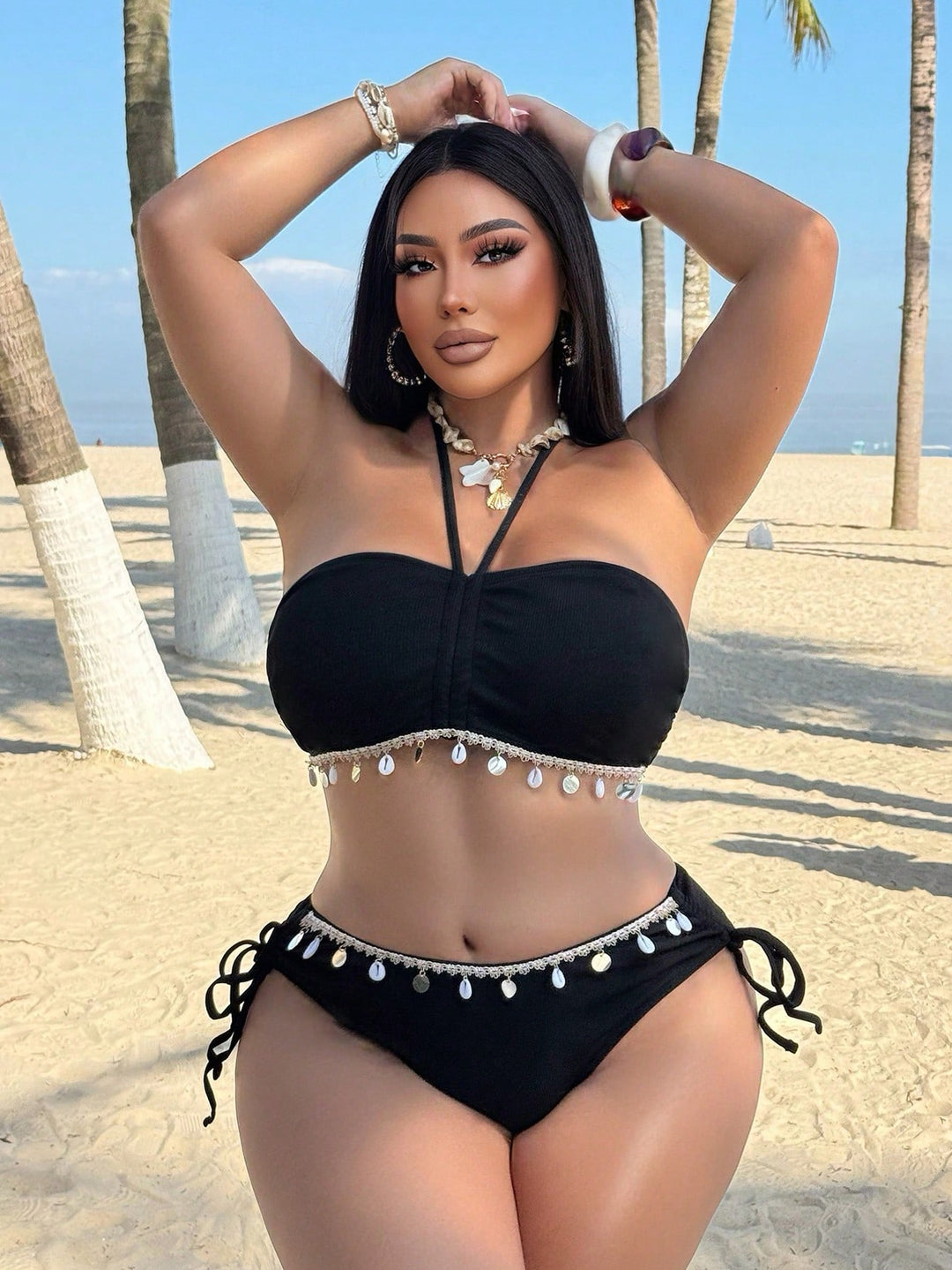 Set bikini de baie SHEIN, negru