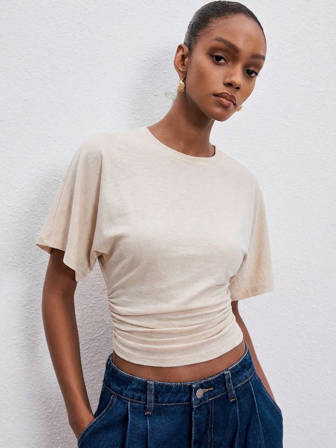 Top SHEIN, kaki
