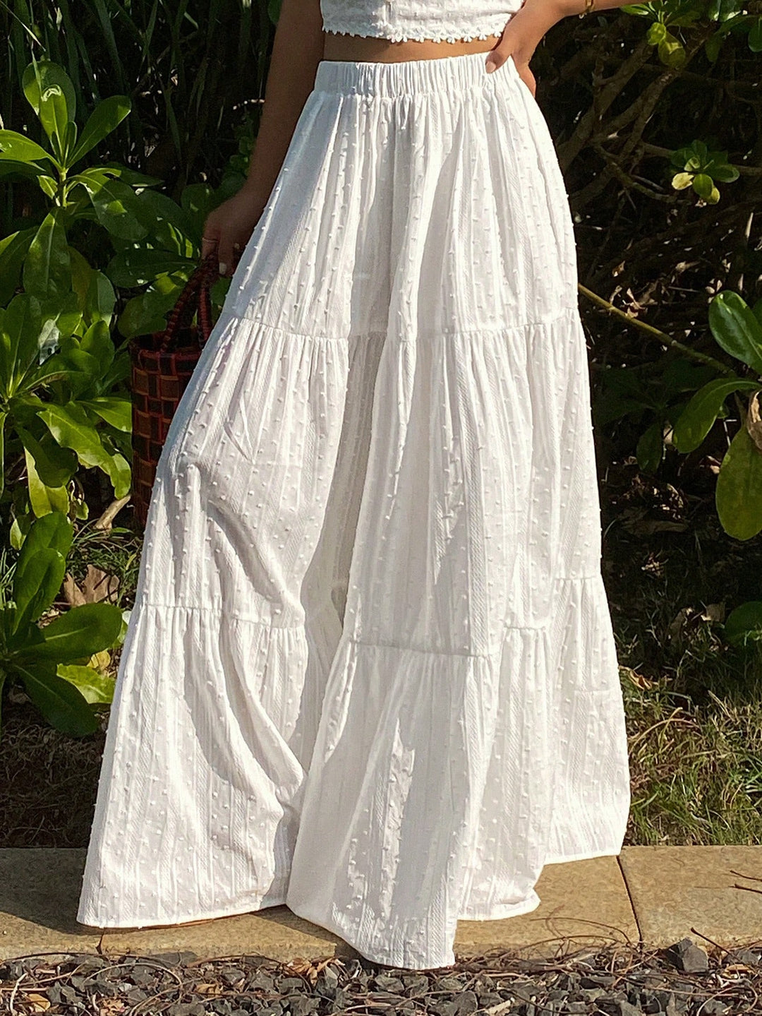 Pantaloni SHEIN, alb