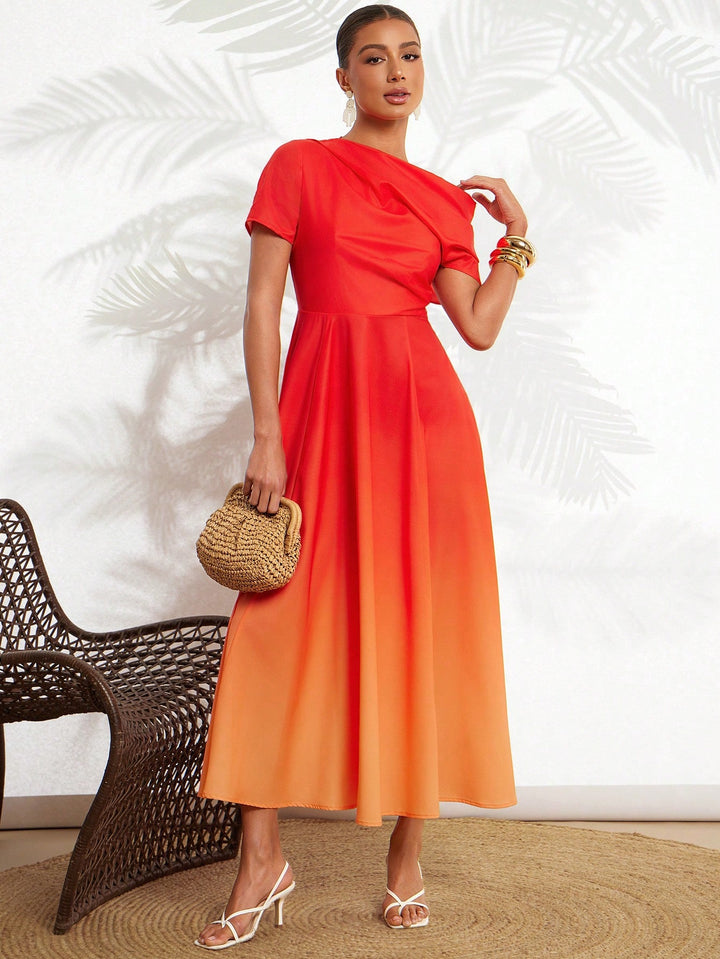 Rochie maxi SHEIN, portocaliu