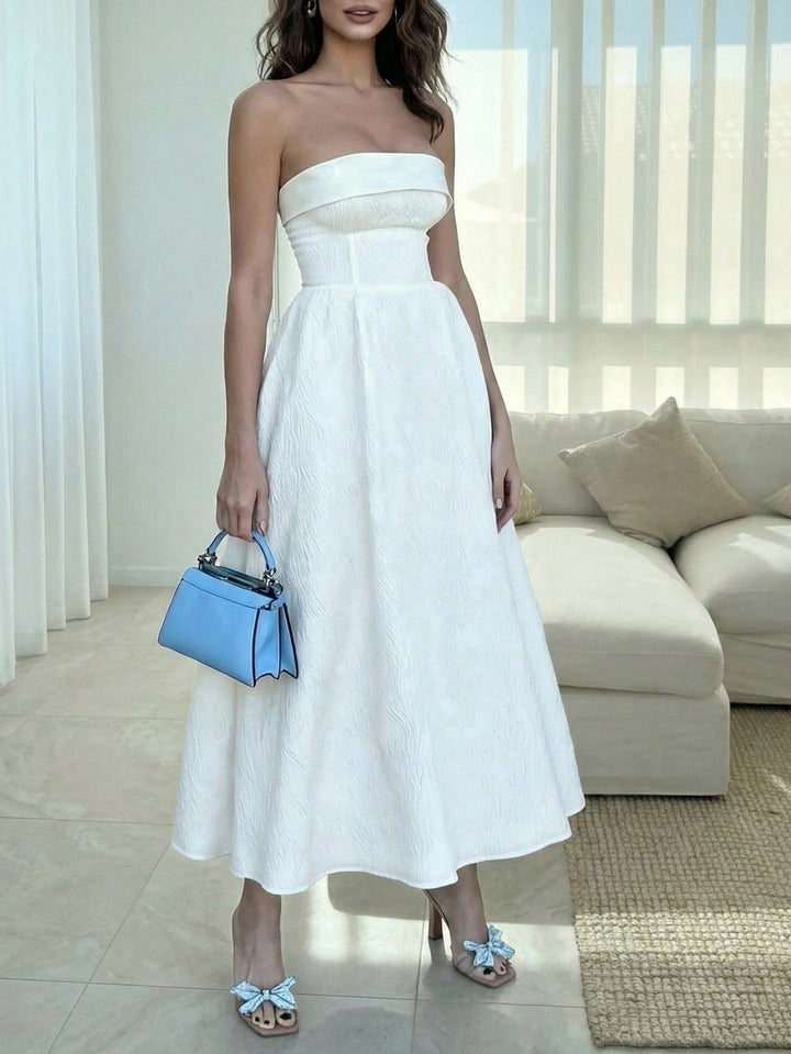 Rochie midi SHEIN, bej