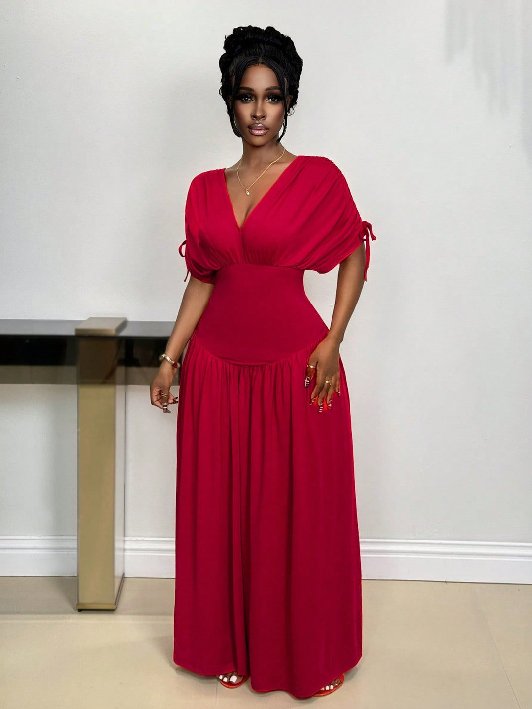 SHEIN maxi ruha, piros