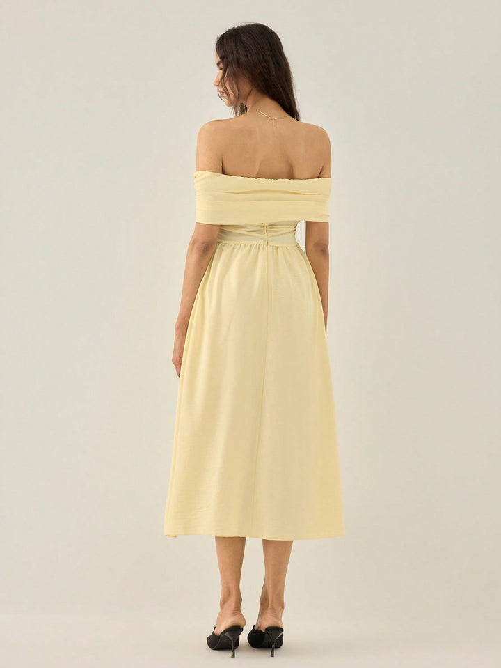 Rochie midi SHEIN, bej