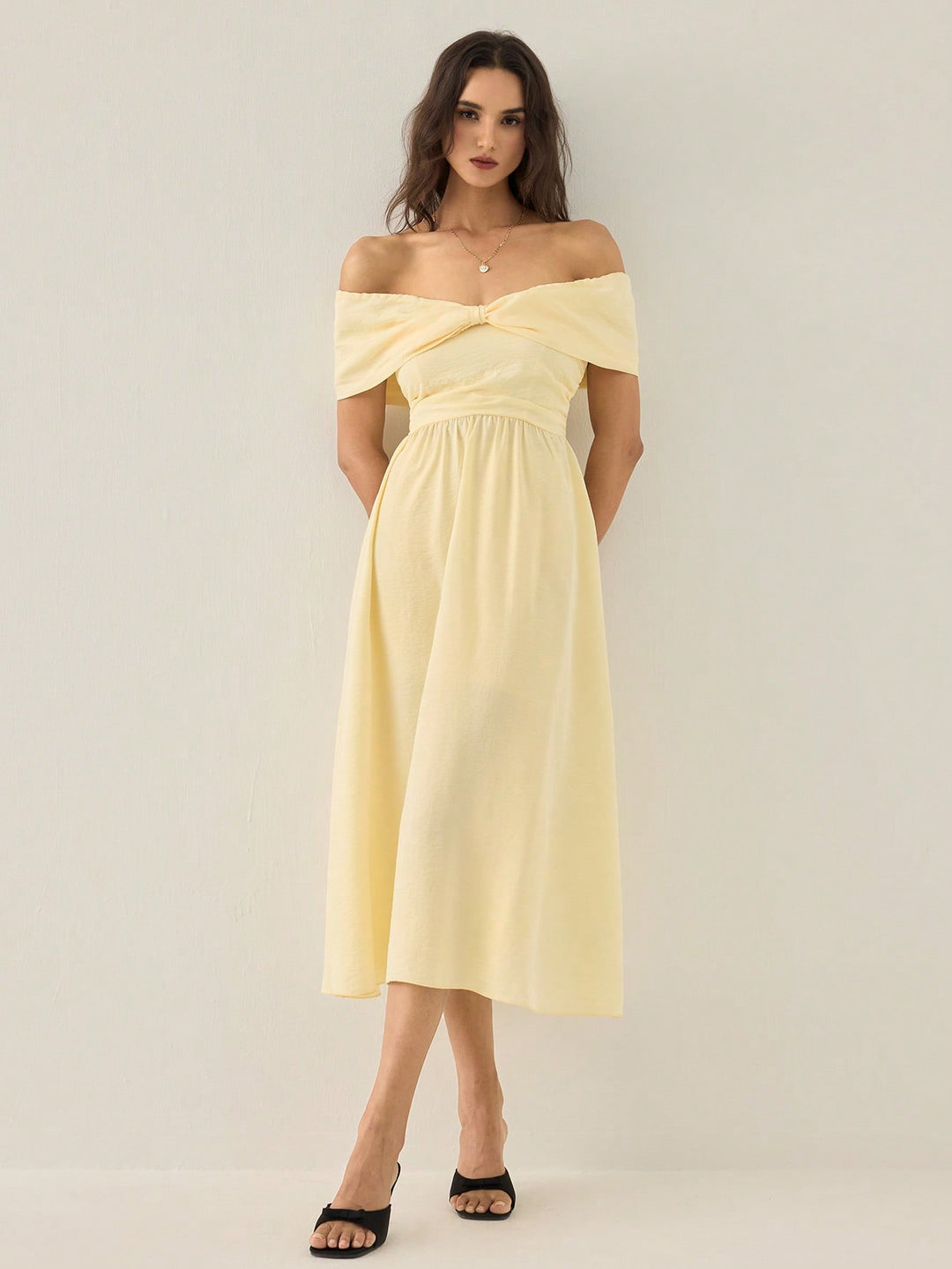 Rochie midi SHEIN, bej