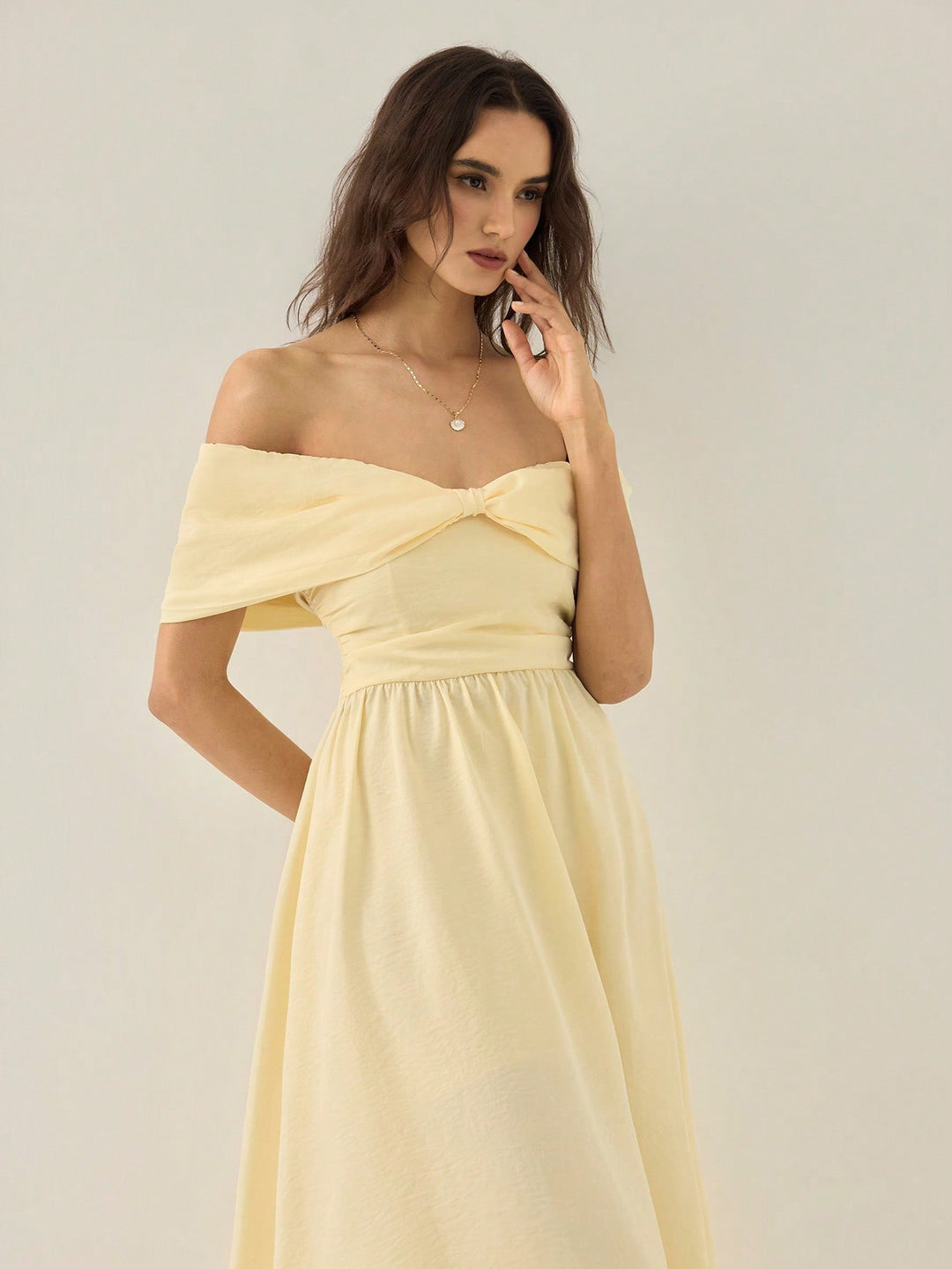 Rochie midi SHEIN, bej