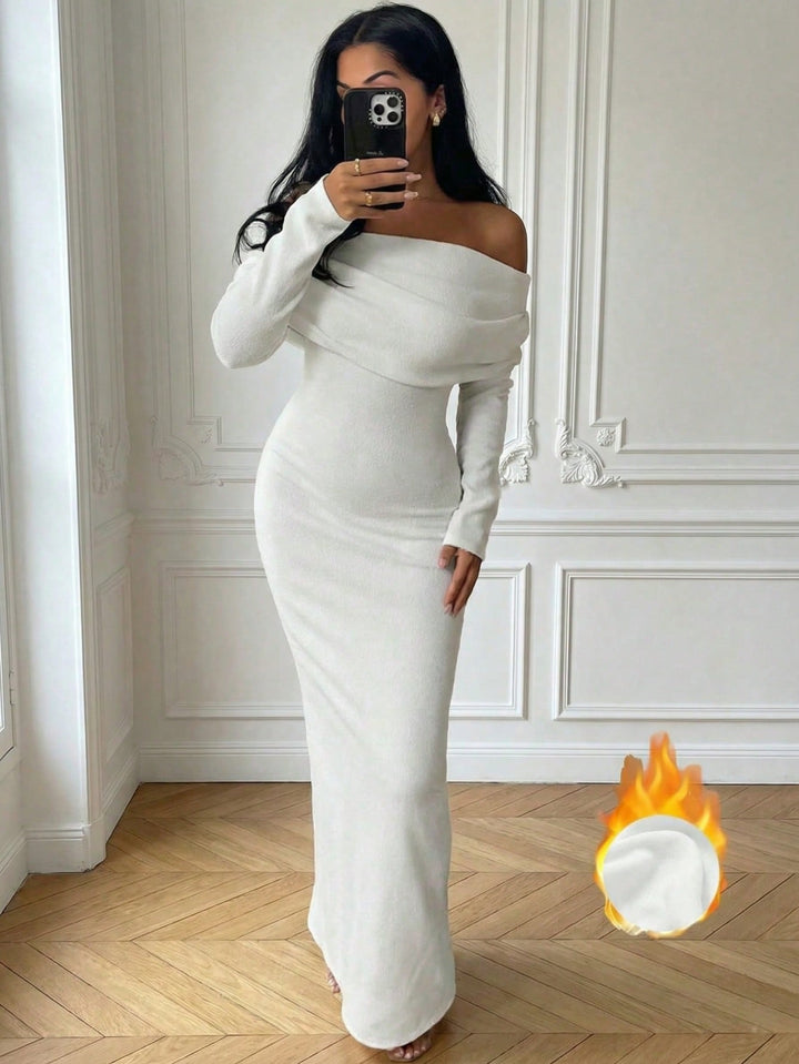 Rochie maxi SHEIN, alb