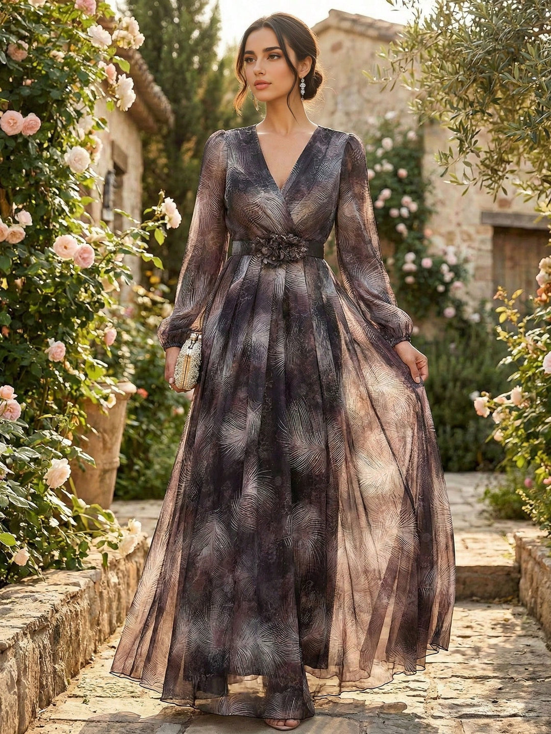 Rochie maxi SHEIN, mix culori