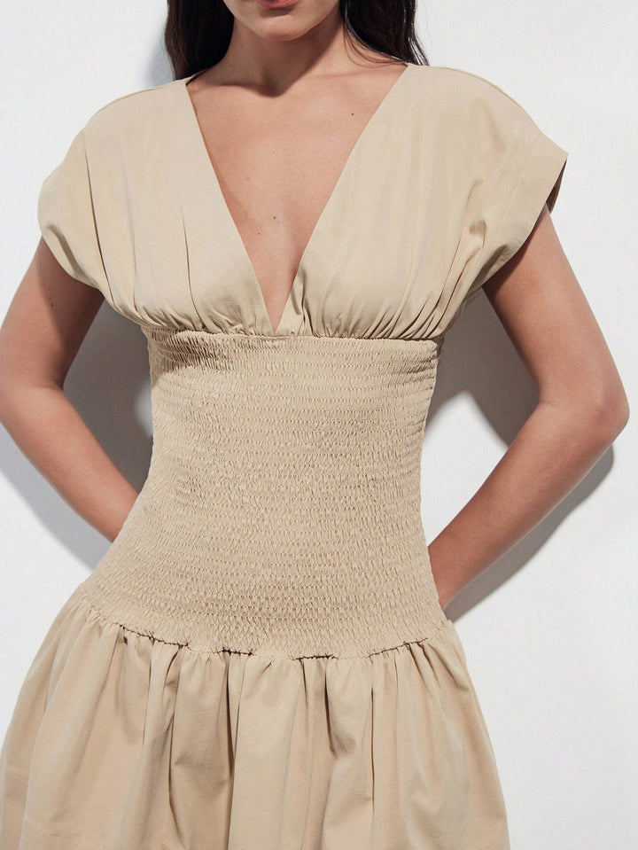 Rochie mini SHEIN, kaki