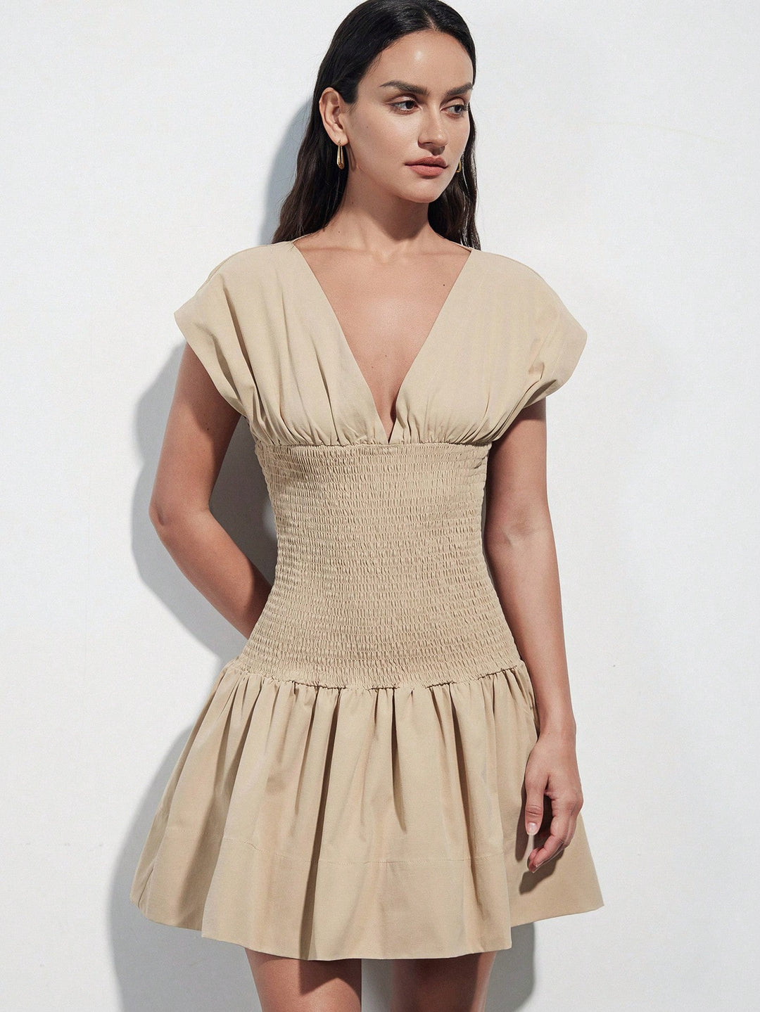 Rochie mini SHEIN, kaki