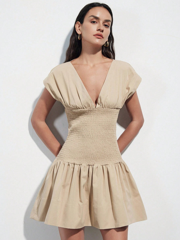 Rochie mini SHEIN, kaki