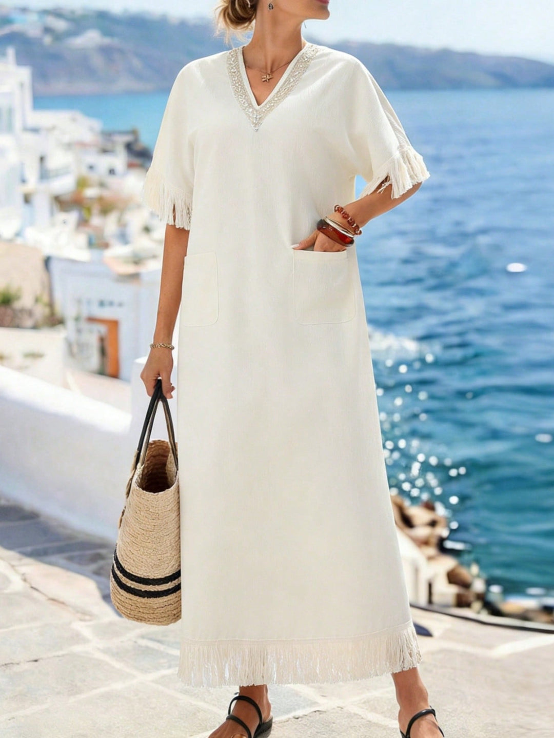 Rochie maxi SHEIN, portocaliu