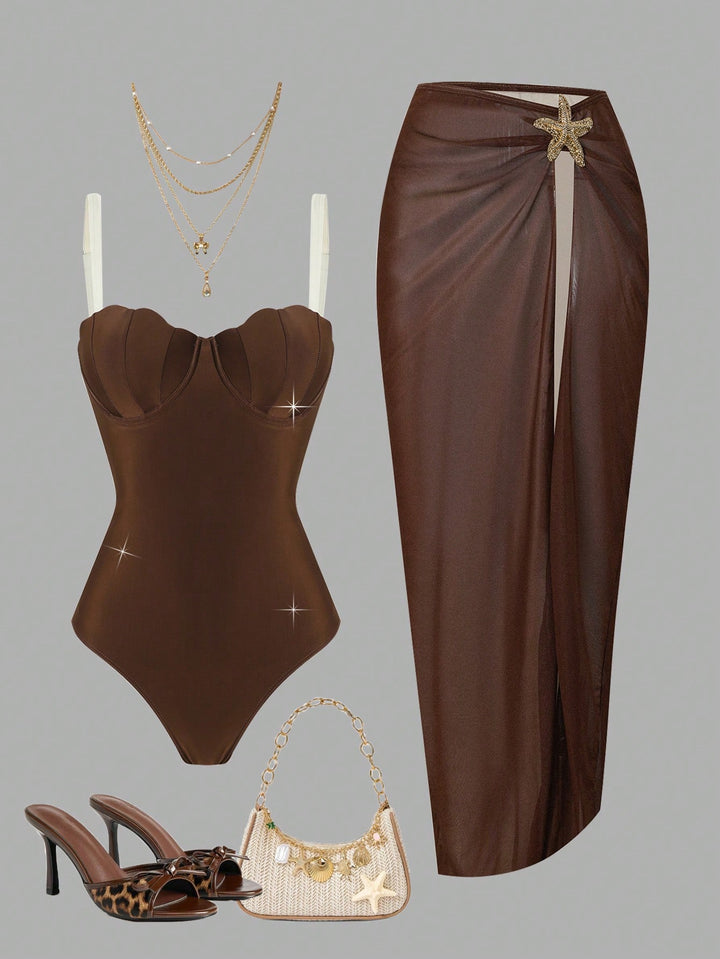 Costum de baie SHEIN, mix culori
