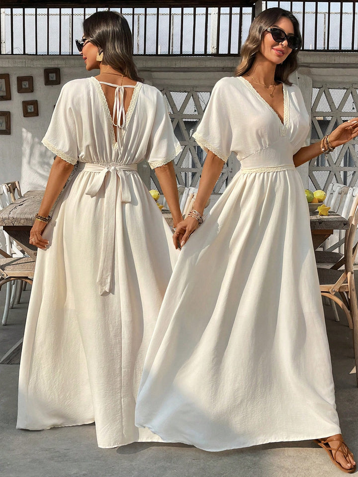 Rochie maxi SHEIN, bej