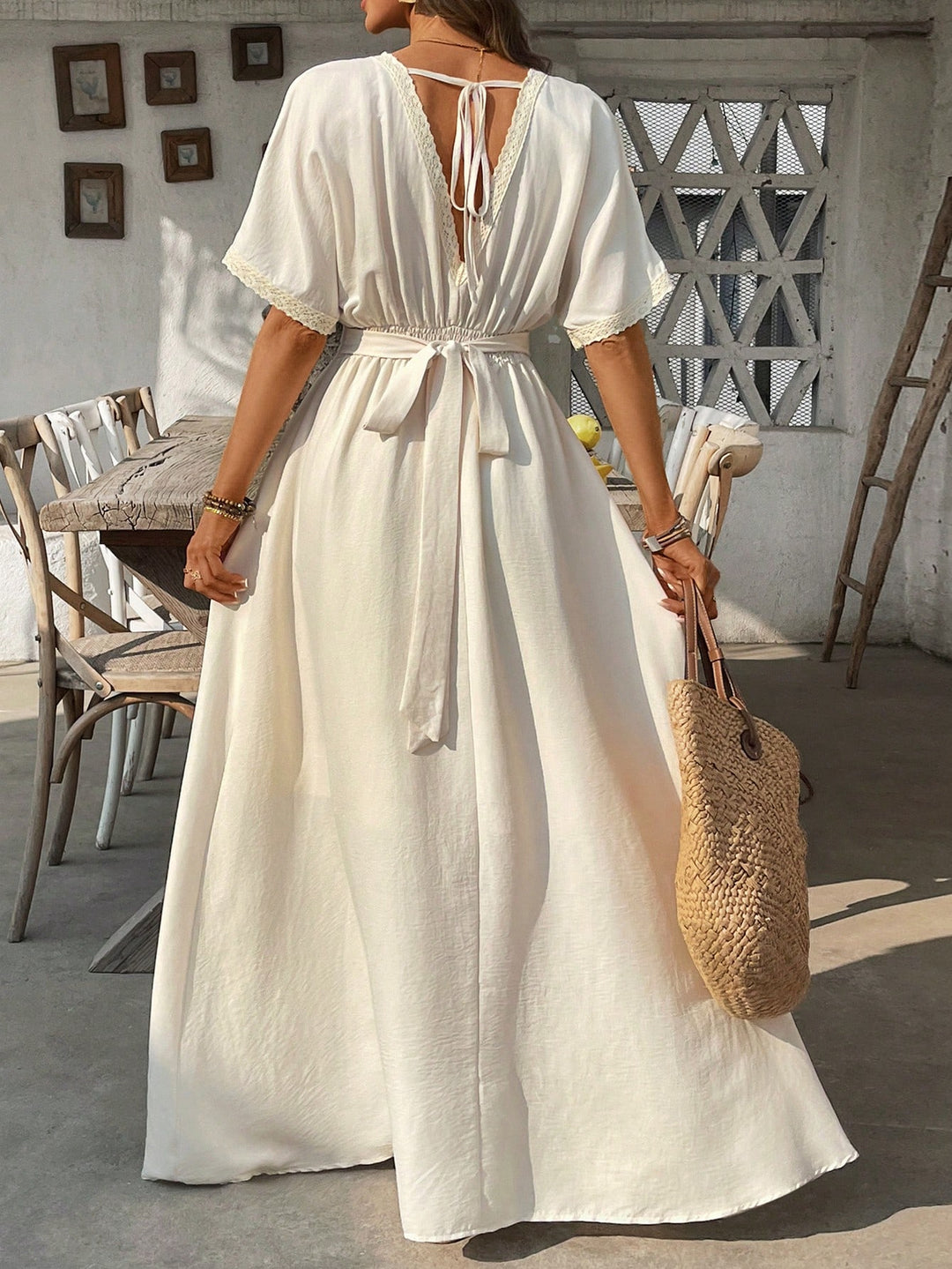 Rochie maxi SHEIN, bej