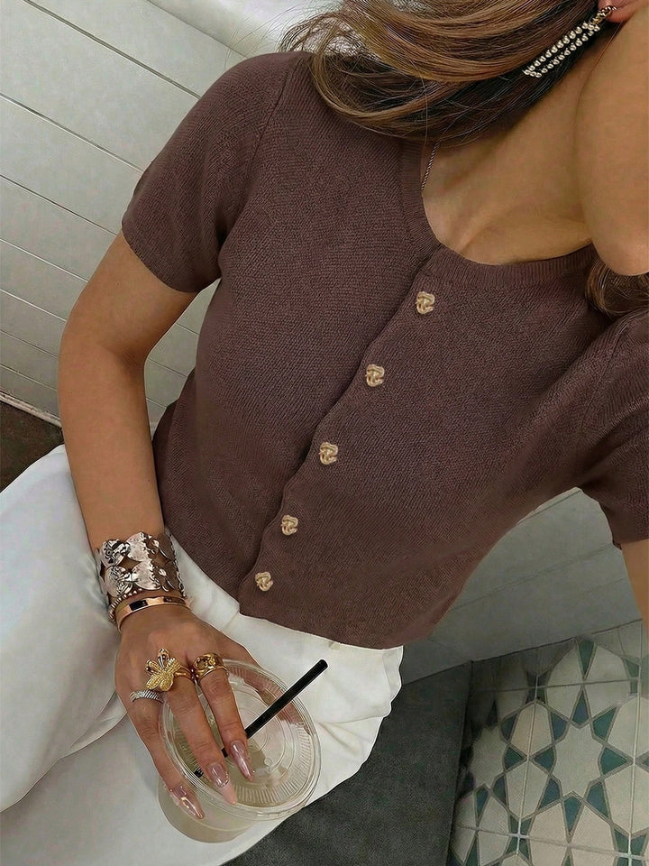 Cardigan SHEIN, maro