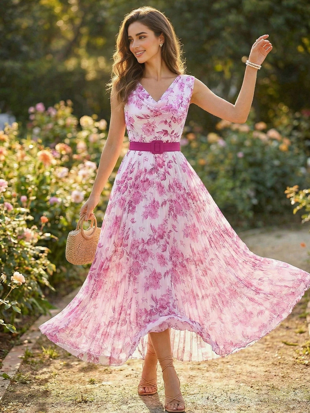 Rochie maxi SHEIN, roz