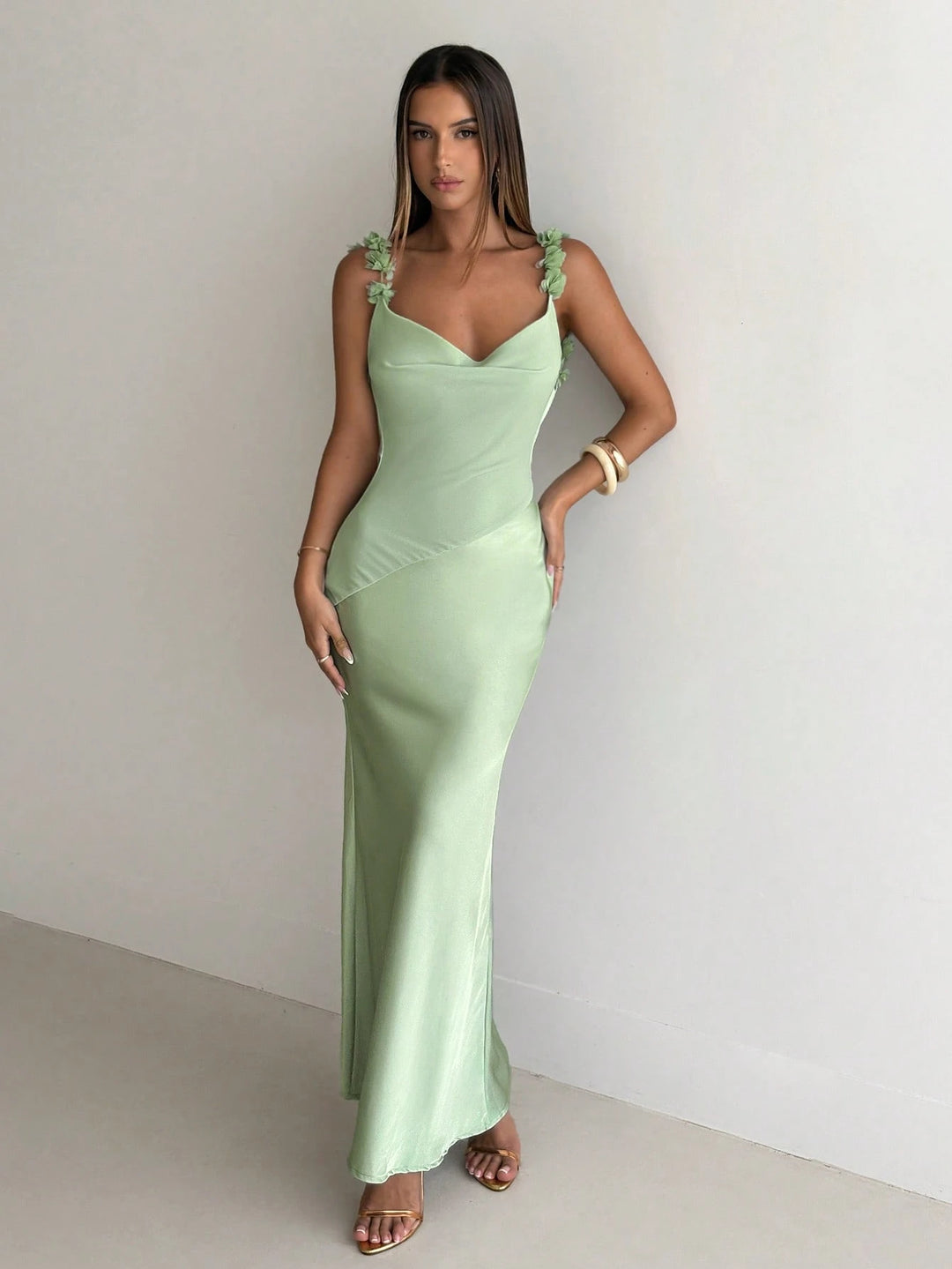 Rochie maxi SHEIN, verde