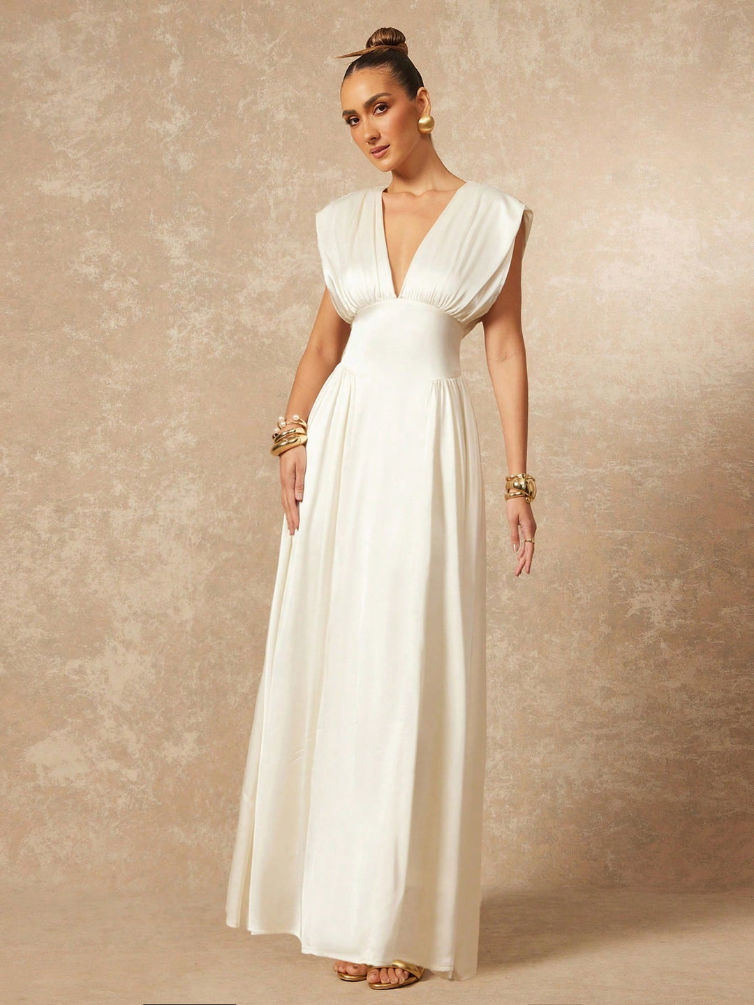 Rochie maxi SHEIN, alb