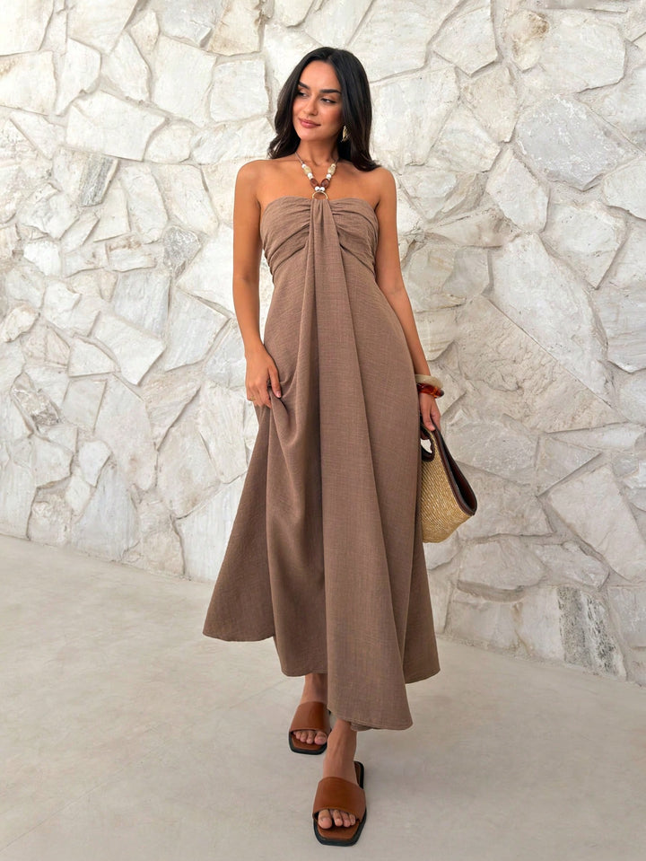 Rochie maxi SHEIN, maro