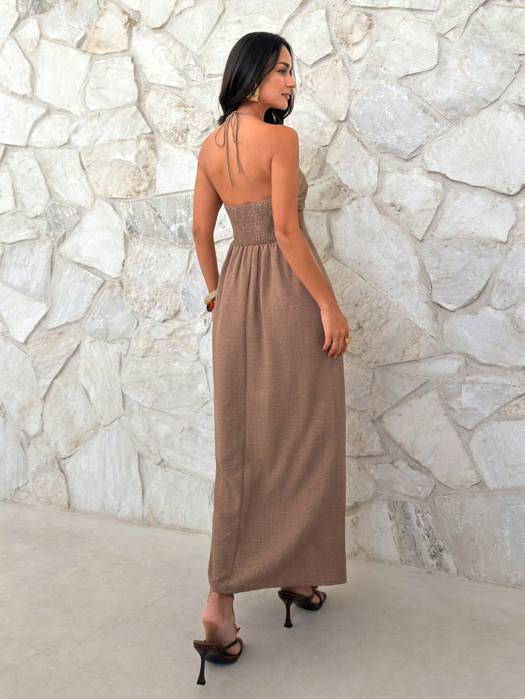 Rochie maxi SHEIN, maro