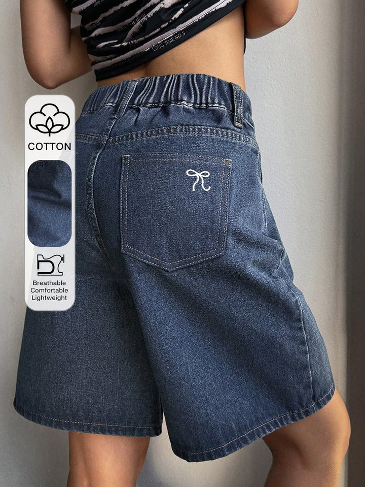 Pantaloni scurți SHEIN, albastru